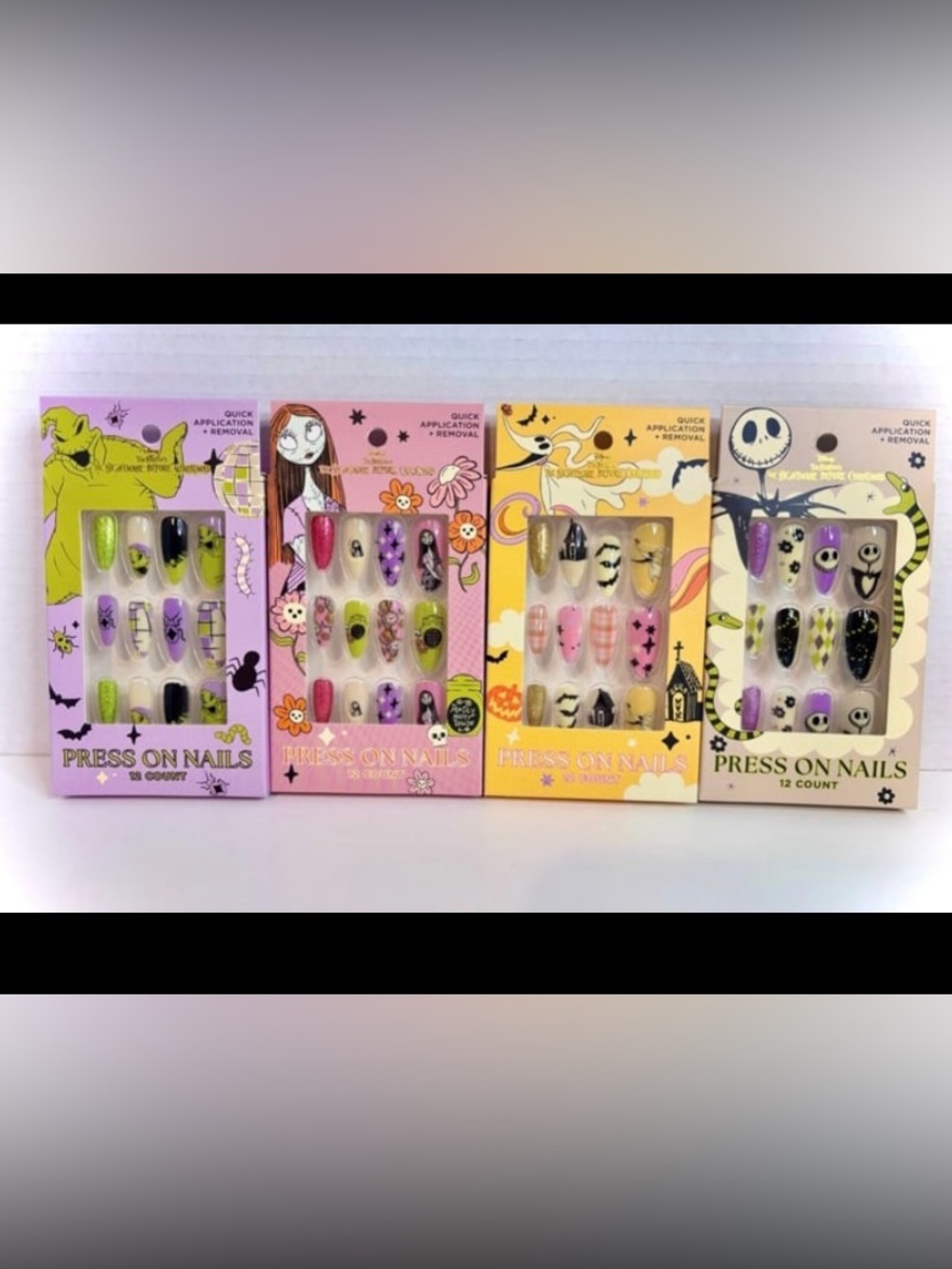 NWT Disney Nightmare Before Christmas 4pc Nail Set